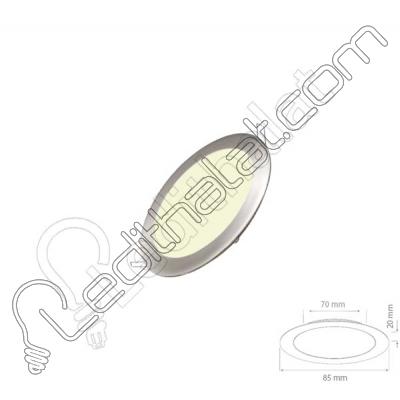 3 Watt Saten Kasa Sıva Altı Yuvarlak 4000 Kelvin Led Panel