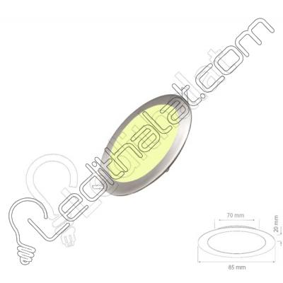 3 Watt Saten Kasa Sıva Altı Yuvarlak Gün Işığı Led Panel