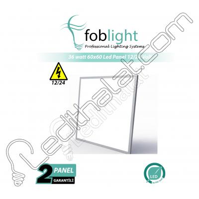 60x60 Sıva Altı 36 watt Led Panel 12 volt / 24 volt - 2 li