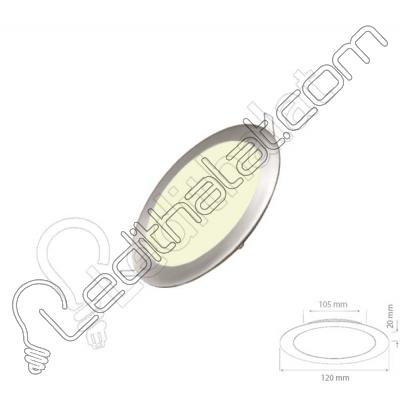 6 Watt Saten Kasa Sıva Altı Yuvarlak 4000 Kelvin Led Panel