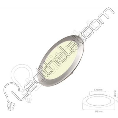 6 Watt Saten Sıva Altı Yuvarlak 4000 Kelvin Led Panel