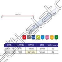 Erk 18 Watt Eco Floresan 120 Cm  ERK2517 - 2 li