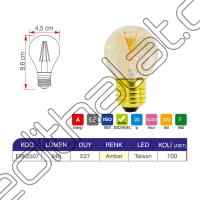 Erk 3 Watt G45 Rustik Ampul ERK2307 - 2li