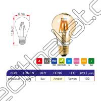 Erk 4 Watt A60 Rustik Ampul ERK2309 - 2li