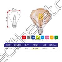 Erk 6 Watt G100 Rustik Ampul ERK2323 - 2li