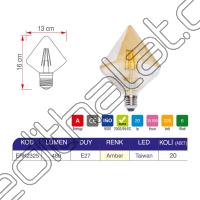 Erk 6 Watt G125 Rustik Ampul ERK2325 - 2li