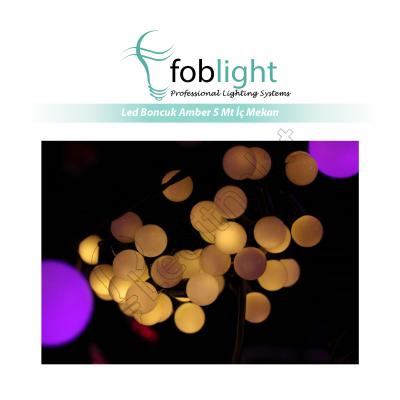 Led Boncuk Amber 5 Mt İç Mekan