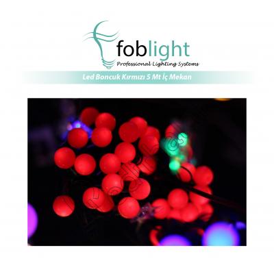 Led Boncuk Kırmızı 5 Mt İç Mekan