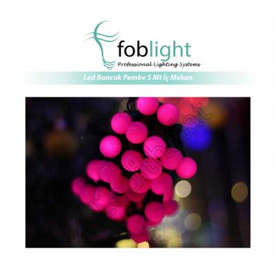Led Boncuk Pembe 5 Mt İç Mekan