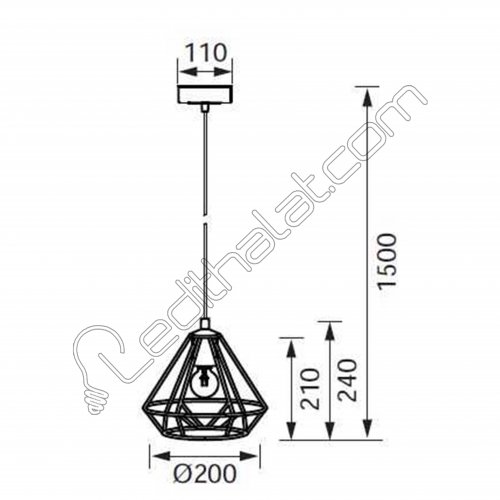 Jüpiter EV625 Dekoratif Sarkıt Armatür