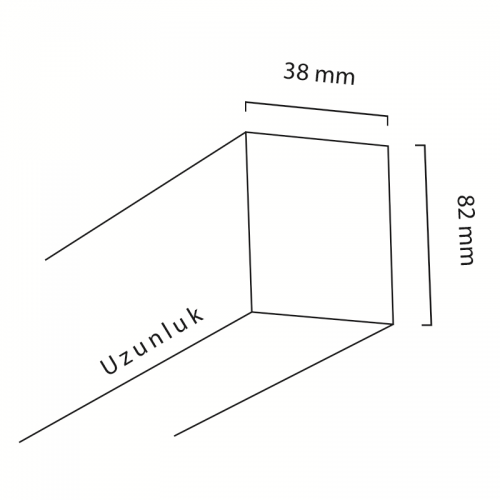 Goya GY 8030-60 18W Small Sıva Üstü Ve Sarkıt Linear Armatür