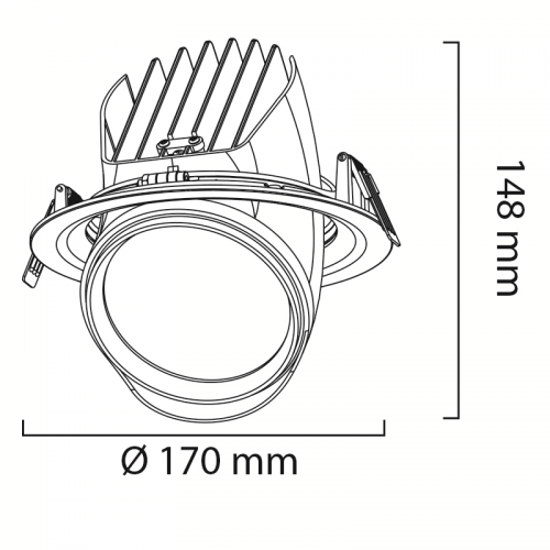 Goya GY-3033-30 36W Cob Ledli Mağaza Armatür