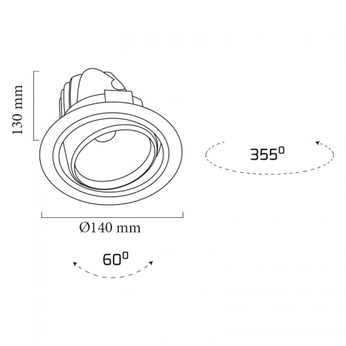 Goya GY-3034-22 20W Cob Ledli Mağaza Armatür