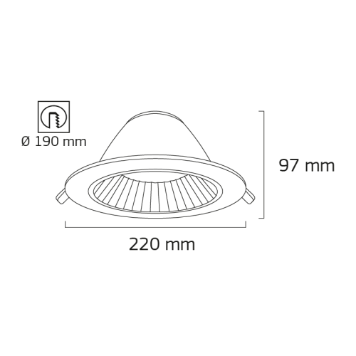 Goya GY-3037 36W Cob Ledli Mağaza Armatür