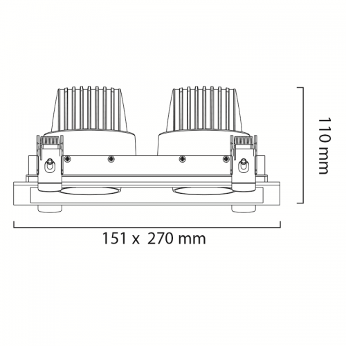 Goya GY-3042-22 2x20W Cob Ledli Mağaza Armatür