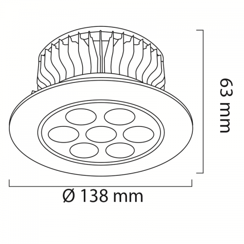 Goya GY-5412 18W Sıva Altı Power Led Armatür