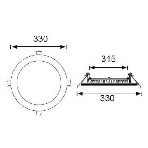 Jüpiter LD413 24W Slim Led Panel Mağaza Armatürü