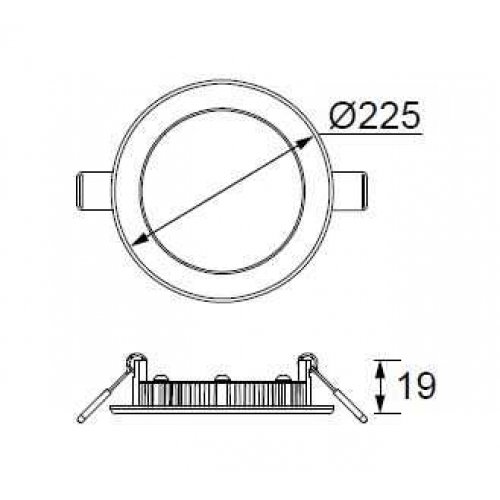 Jüpiter LD473 18W Slim Led Panel Mağaza Armatürü