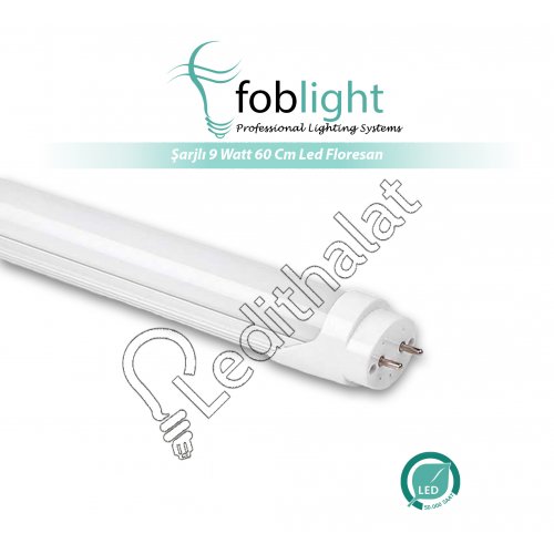 Şarjlı 9 Watt 60 Cm Led Floresan